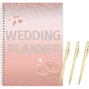 Engagement Gifts Wedding Planner Organizer: 12-Month Checklist with Budget  & 3 Elegant Slim  Pens - Bridal Shower Set for Brides-to-Be Gifters