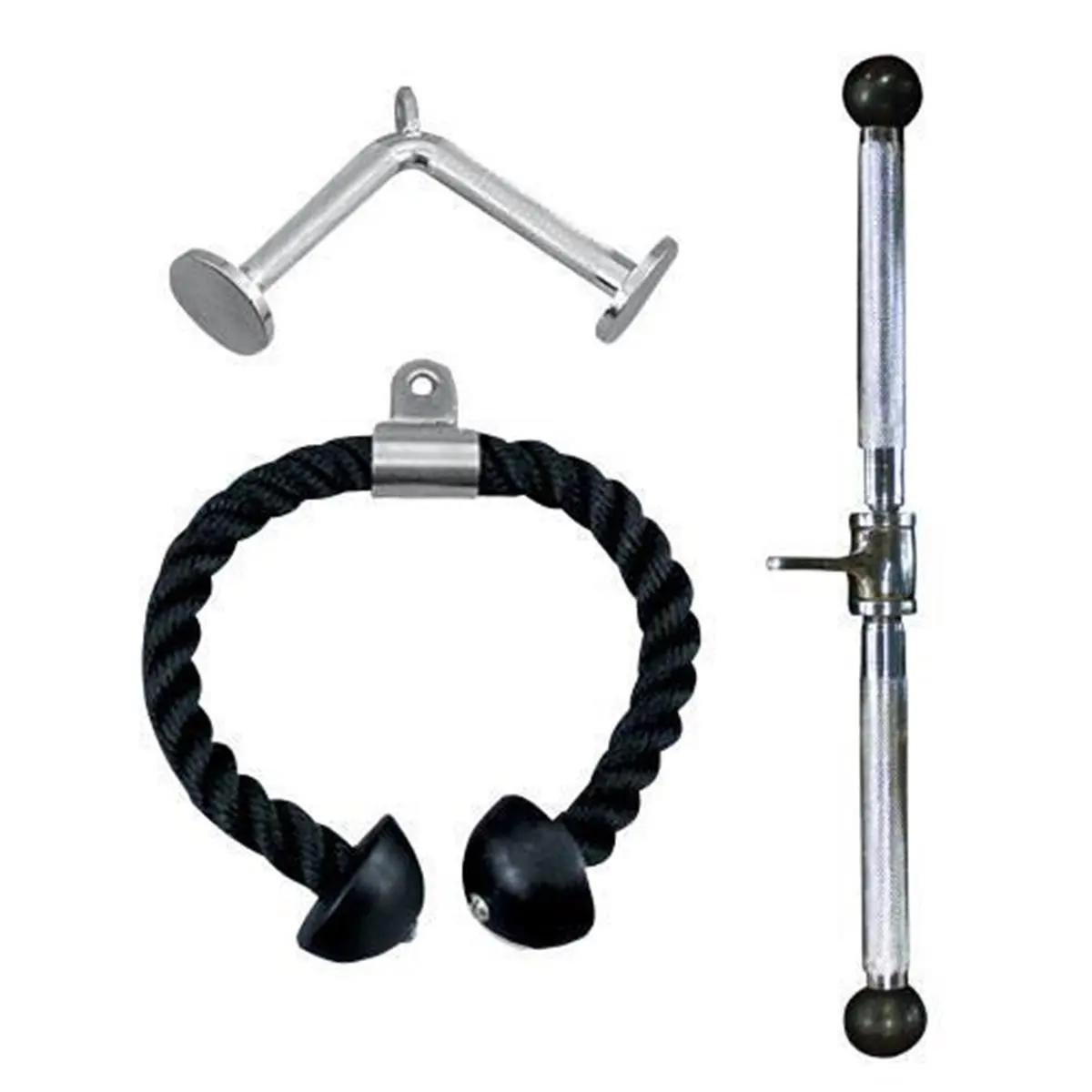 Champion Barbell Cable Attachment Package - Fitness Equipment for Home Workouts, Gym Equipment, Unisex, Rotating Bars, Strength Training
