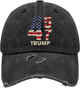 Trump 45 47 2024 Hat | Trump MAGA Make America Great Again | Donald Trump Hat Embroidered USA, Embroidery Structured Twill Cap Hat