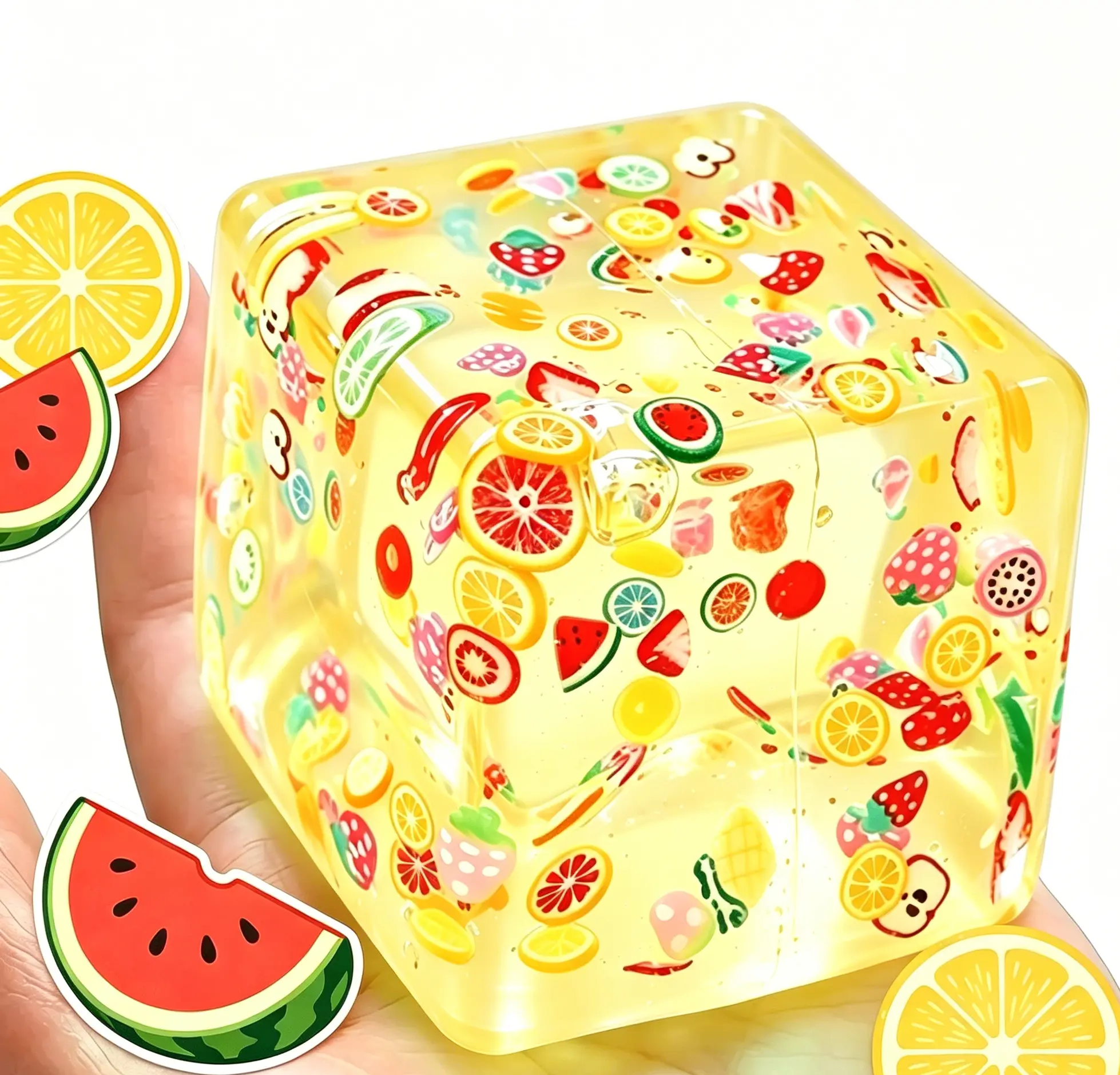 New 3D Cartoon Stress Relief Toy, Realistic Squeeze Toy with Fruit Slice Pattern, Infinite Stress Relief, Ideal for Anxiety Reduction, Fidget Relief. Valentine's Day and Easter gifts for kids gift exchange
