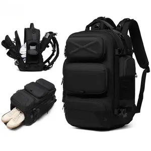 New men's backpack with large capacity for short trips, outdoor commuting, multifunctional waterproof tactical computer bag