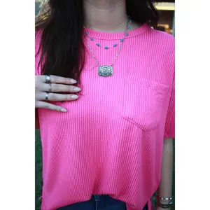 Belt Buckle Initial Necklace