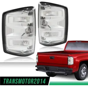 Fit For 2014-2019 Chevy Silverado Pickup W/ Bulbs Clear Euro Rear Tail Light Fit For 2014-2019 Chevy Silverado Pickup W/ Bulbs Clear Euro Rear Tail Light