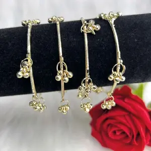 Kashmiri Ghunghru Bangles - Gold Tone 8 piece  2.10