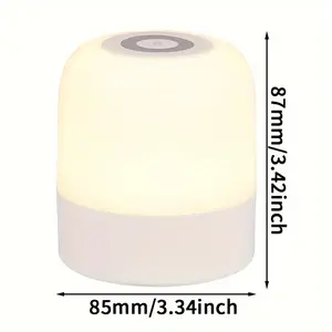 Portable LED Touch Table Lamp, Rechargeable Via USB-C, Adjustable Brightness (30%-100%) And 3 Color Modes (Warm/Natural/Cool) - 1 Month Battery Life, Silent Touch Control, Flicker-Free, Suitable for Bedrooms.