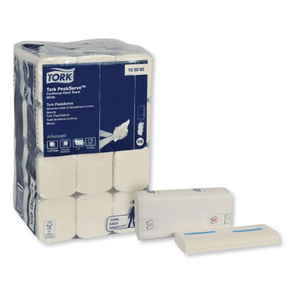 212 MAIN PeakServe Compact Compressed Roll Hand Towel Dispenser - White, Smooth Continuous Roll, Easy Dispensing Bathroom Fixture Accessory