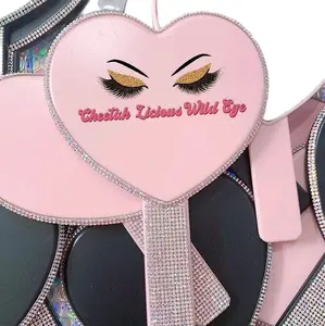 Rhinestone Logo Cosmetic Mirrors