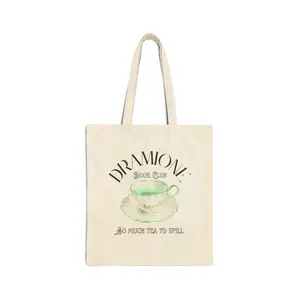 Dramione Book Club Tea Tote | Enemies to Lovers Merch | Spill the Tea Canvas Bag I Draco & Hermione I Draco Malfoy