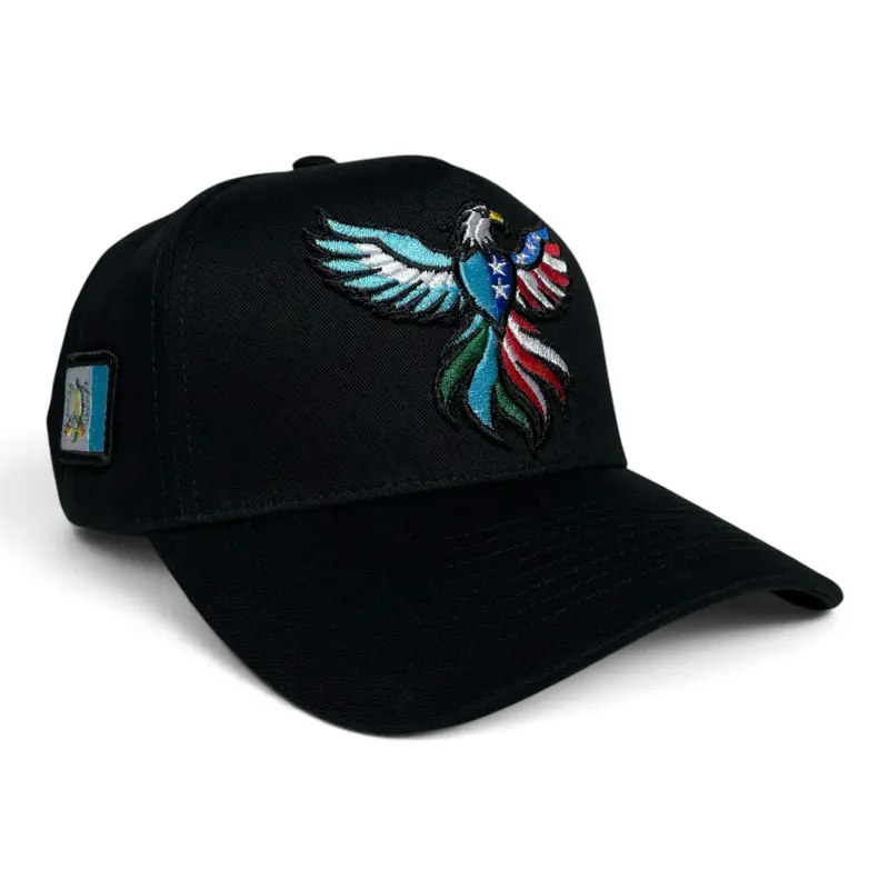 Guatemalan American adjustable SnapBack Black Baseball Cap Guatemala Hat