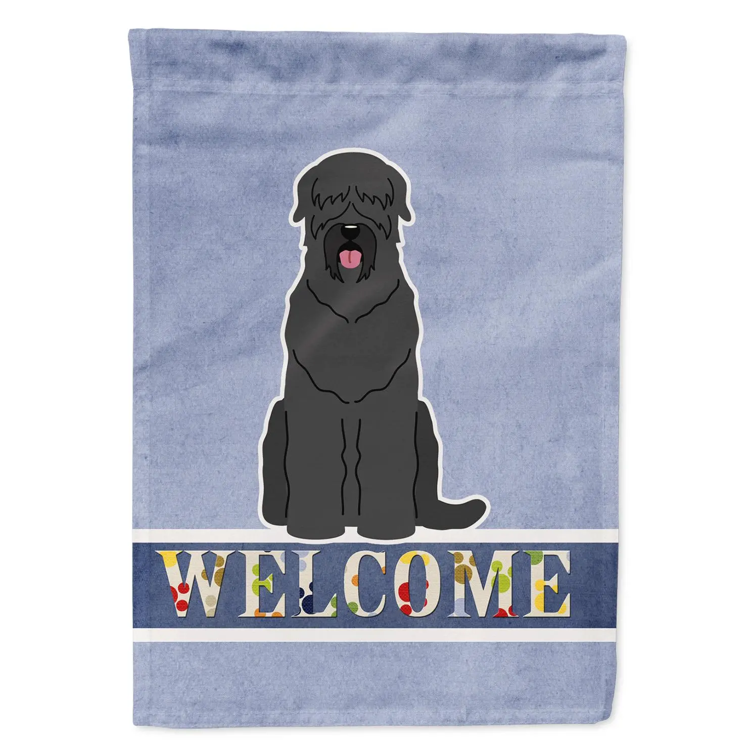 Black Russian Terrier Welcome Garden Flag Mailbox Decorative Yard Banner Outside Patio Artwork for Flower Beds, Garden Size, Multicolor