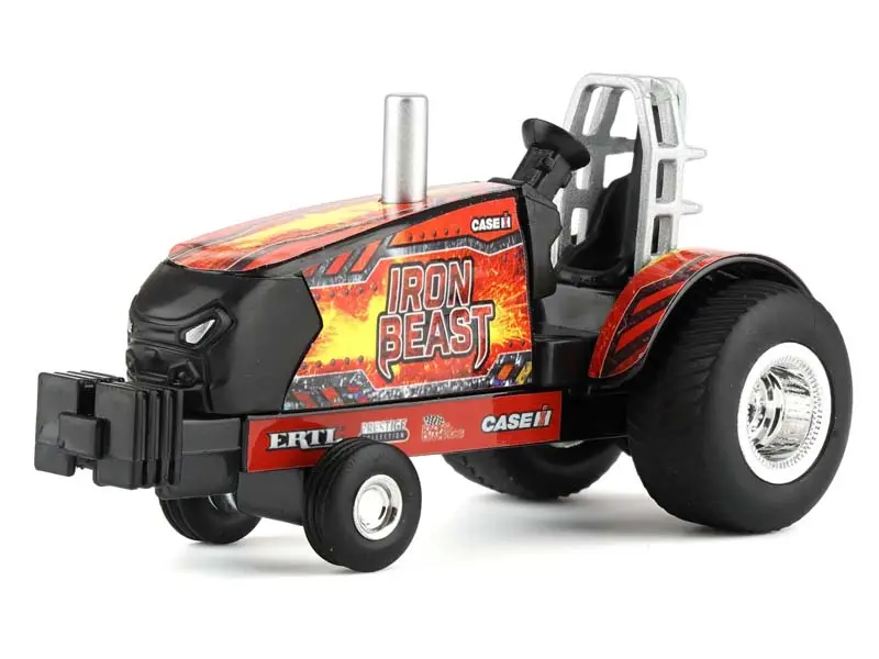 New Officially Licensed Case IH Iron Beast Pulling Tractor Diecast Toy - ERTL 37917E - 1/64 Scale, Highly Detailed Collectible Model Car