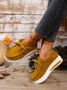 Women's Casual Low-Top Sports Shoes, Lightweight Fashion Sneakers, Anti-Slip Rubber Sole Design, Comfortable All Season Walking Shoes