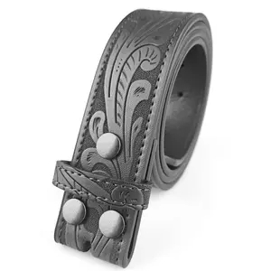 Western Belt Handmade Strap Men Leather No Buckle Cowboy Rodeo Belts