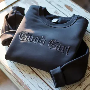 Embroidered Good Girl Sweatshirt, Dark Romance Bookish Shirt