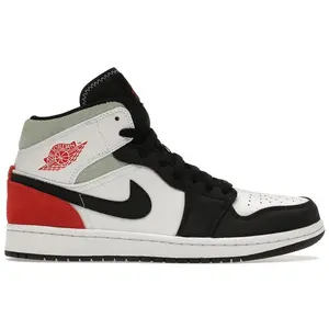 Jordan Men's 1 Mid SE Red Black Toe, from StockX