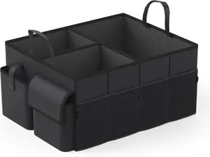 Trunk Organizer for Car, Large Capacity Car Organizer, Foldable Trunk Organizer for SUVs Sedans, Collapsible Car Organization for Car