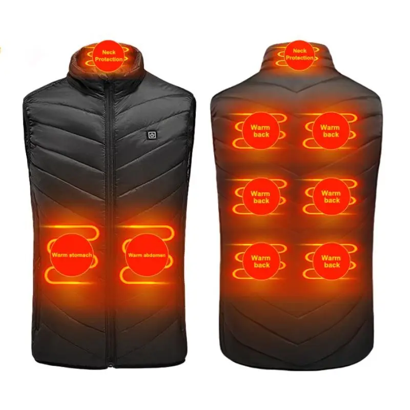 Usb Heated Jacket, 9 Areas Heated Vest, Thermal Fishing Product Outdoor Hunting Vest, Winter Heating Jacket Vest for Men & Women, Sports Gear (not Inc