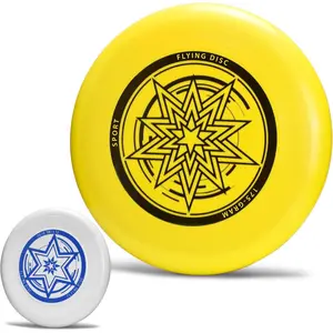 175g Outdoor Flying Disc, Adult Sport Disc Set for Competitive and Pro Players, Includes 1 Glow in The Dark Flying Disc for Beach Pool Game Camping and Backyard