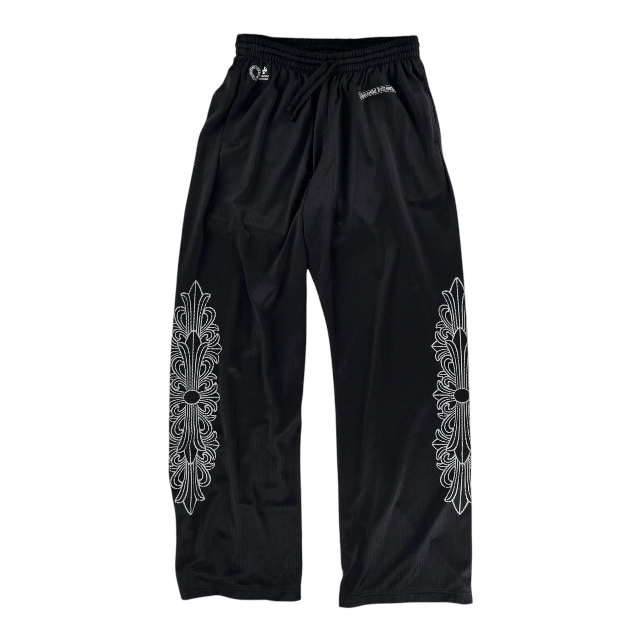 989732 Chrome Hearts Mesh Varsity Pants Black