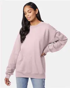 Custom Embroidered - Hanes - Unisex Ultimate Cotton® Crewneck Sweatshirt - Pale Pink - F260
