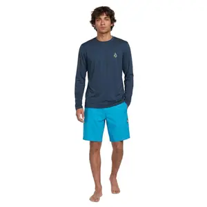 Volcom Men's Crawdad Glassoff Long Sleeve Crew Neck Rashguard