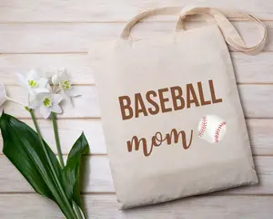 Baseball Mom, Baseball Mom Tote Bag, Sports Tote Bag, Baseball Tote Bag, Baseball Bag, Baseball Mom Gift, Baseball Gifts