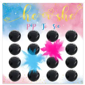 Gender Reveal Dart Board  - Balloon for Girl or Boy,  and Blue  for He or She Party, Decoration Kit