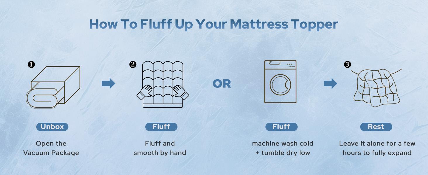 SummerWins【BEDLORE】Cooling Silver Infused Mattress Topper, Delicate Grid Jacquard Pattern, Waterproof & Silent Breathable Fabric, Sweat Resistant Cool Surface, Soft Cushioned Layer, Ideal for Bedroom & Household Daily Use