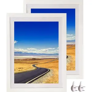 12x16 Picture Frame   Painting Frame 30x40cm Display 10x14 in / 25x35cm with Mat or 12 x 16 in / 30cm x 40cm Without Mat  Art Frame Poster Photo Gallery Wall Frame - Set of 2 White