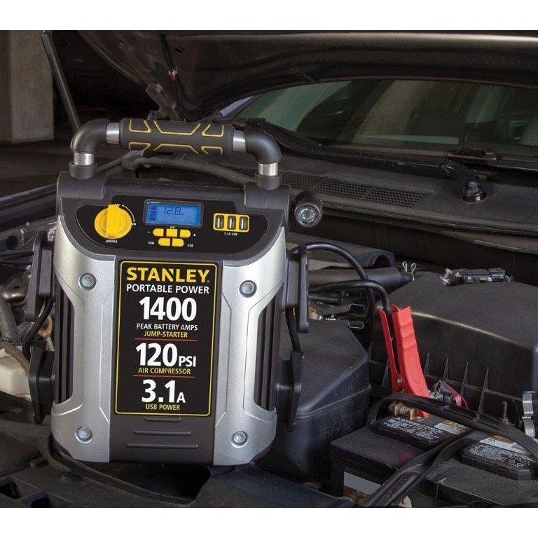 Stanley Power Station 700/1400 Jump Starter/Compressor