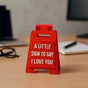 1pc A LITTLE SIGN TO SAY I LOVE YOU Desk Sign, For Valentine's Day and Birthday Gift for Girlfriend, Boyfriend or Family, Romantic Office Desktop Decoration, Family Decoration, Novelty Desk Decor, Desk Signage Decoration