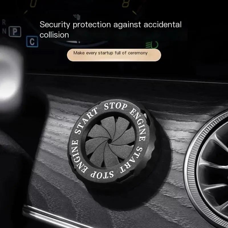2026 New Car ignition switch cover light touch start button rotation protective cap motorcycle start stop ring anti-peeping decoration