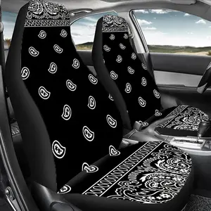 Vintage Paisley Pattern Car Seat Cover, Durable Polyester Car Seat Protector, Truck Cushion Protector, Auto Seat Covers, Universal Car Interior Accessories for Front & Rear Seats