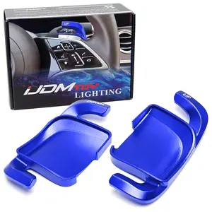 iJDMTOY Sports Blue AMG Style Aluminum Larger Paddle Shifter Extensions For Mercedes 22+ W206 C-Class, 21+ W213 E-Class, 20+ W223 S-Class