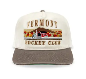 Celly Hockey. Vermont Hockey Club Snapback in Washed Brown