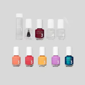 Ticket to Paradise Mini Flight and Fast Track Cherry Mini Kit, Fingernails and Toenails, Professional Nail Care System, Long-Wear Chip-Resistant Formula, 10-Piece Bundle, 0.93 fl oz Total.