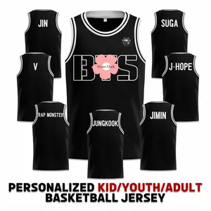 Custom Bangtan Member Kpop Basketball Jersey, Kpop Idol Member Sleeveless Jersey Tank Top, Gift fo Kpop Fan