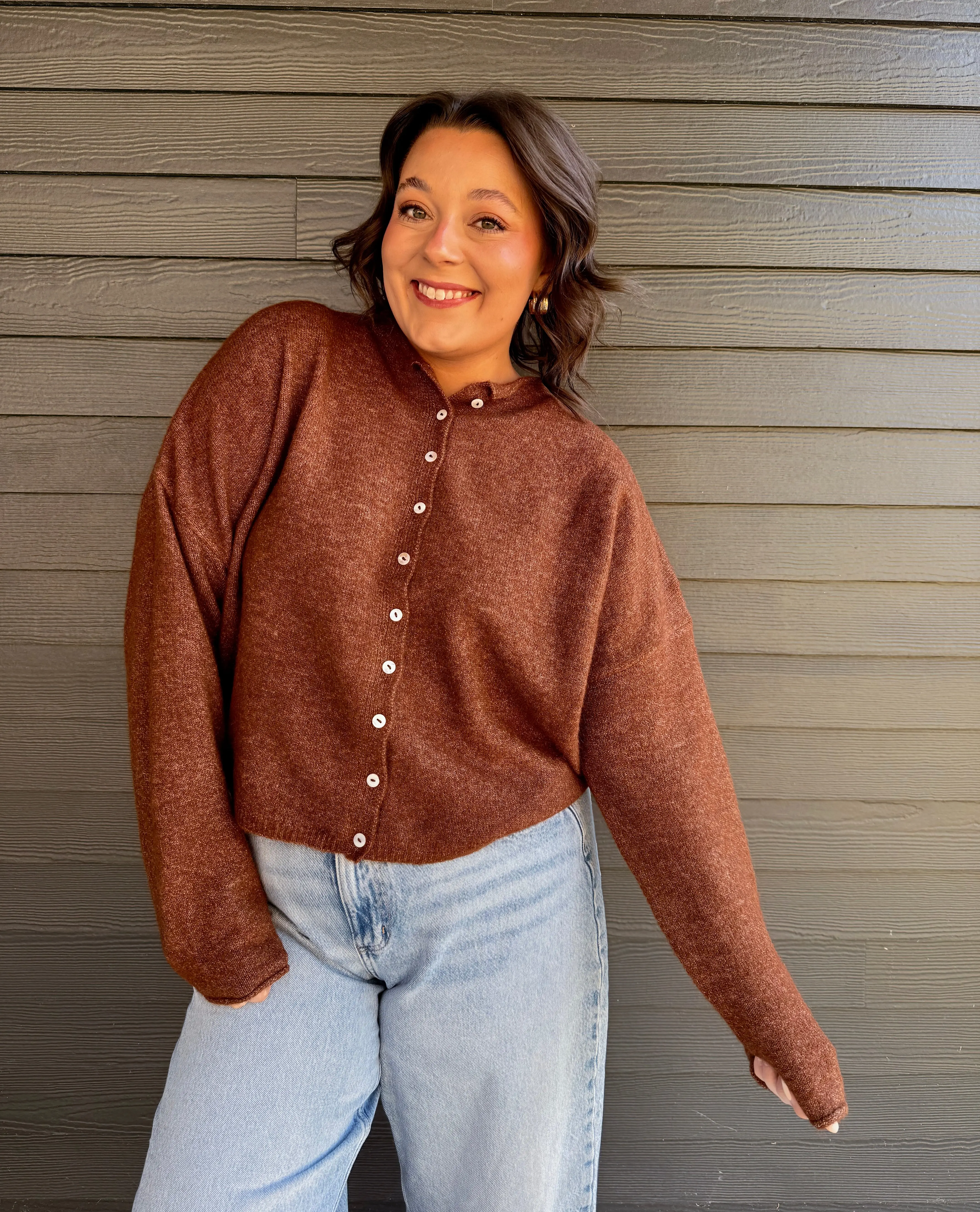 The Row Cardigan- Chestnut The Row Cardigan- Chestnut