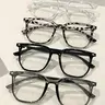 4 Pairs Classic Simple Casual Women's Glasses, Suitable for Office and Gaming, Non-Color Changing, Plastic Frame, All Seasons