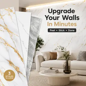 2026 Upgrade Peel & Stick Wall Panels – IXPE Foam Tiles, Waterproof, Soundproof, Easy DIY, 3 Styles in 1 Set – 10/20/30/40pc