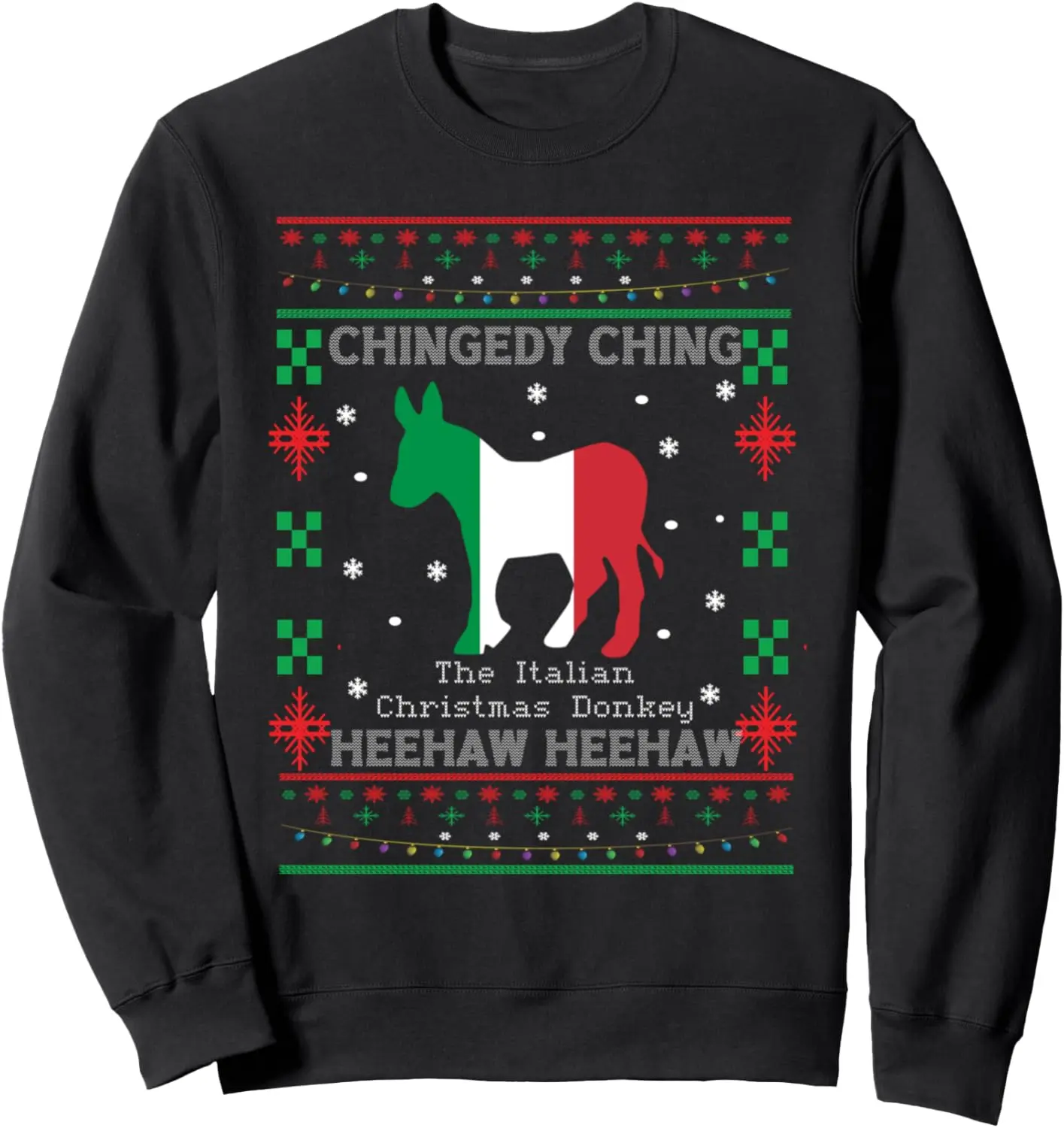 Italian Christmas Donkey Italy Ugly Christmas Sweater Xmas Sweatshirt