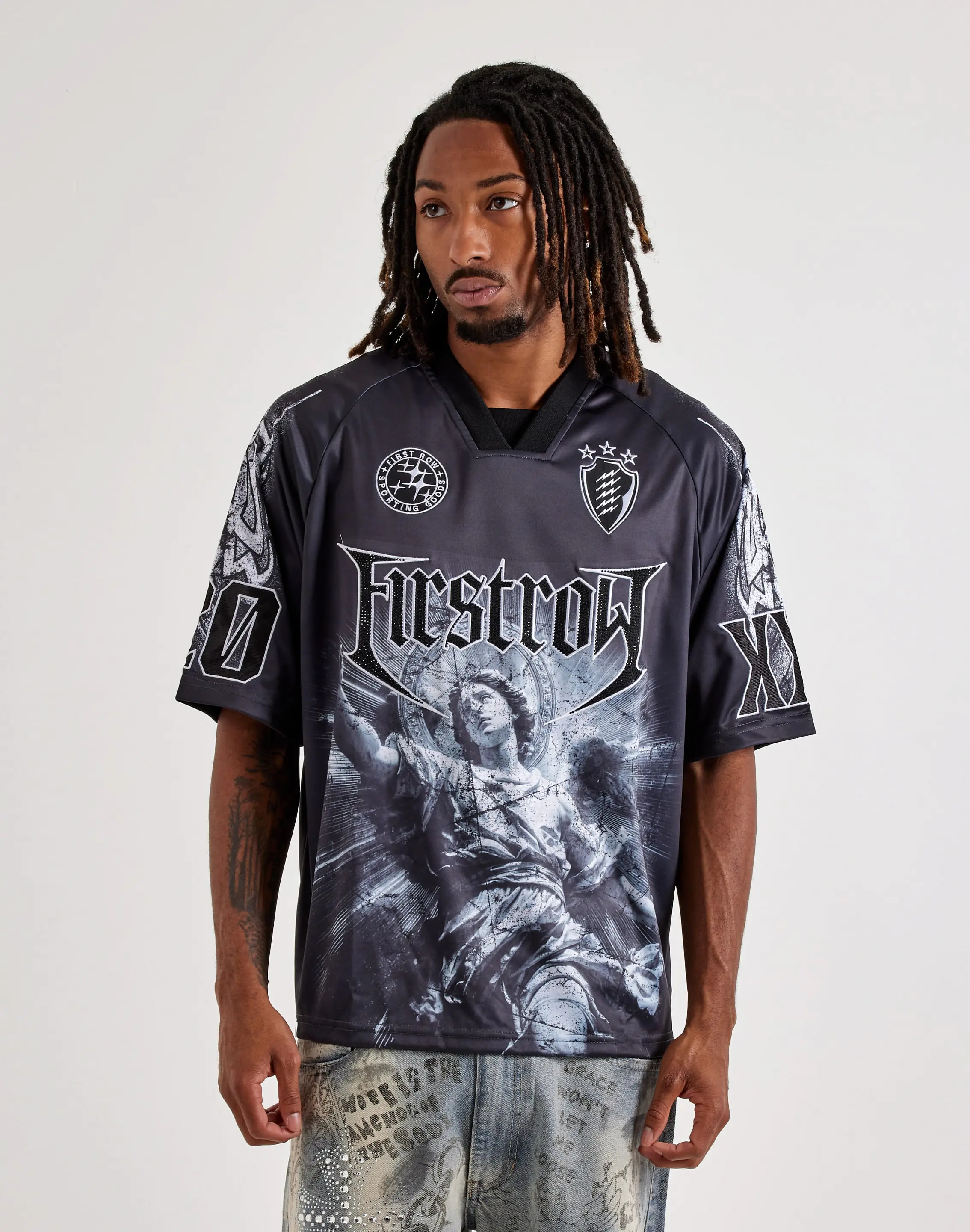 Mens First Row Rhinestone Soccer Jersey Mens First Row Rhinestone Soccer Jersey