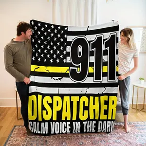 911 Printed Flannel Blanket, Soft and Warm Blanket, Suitable for Sofa Blankets, Home Leisure Blankets, Air-conditioning Blankets, Napping Blankets, Office Beds, and Camping Travel Blankets