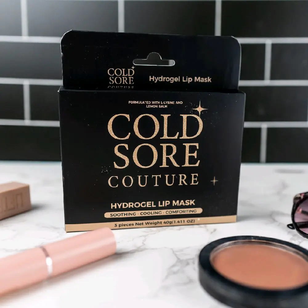 Cold Sore Couture Hydrogel Lip Mask for Cold Sore-Prone Lips | Cooling, Hydrating (3 Pack)