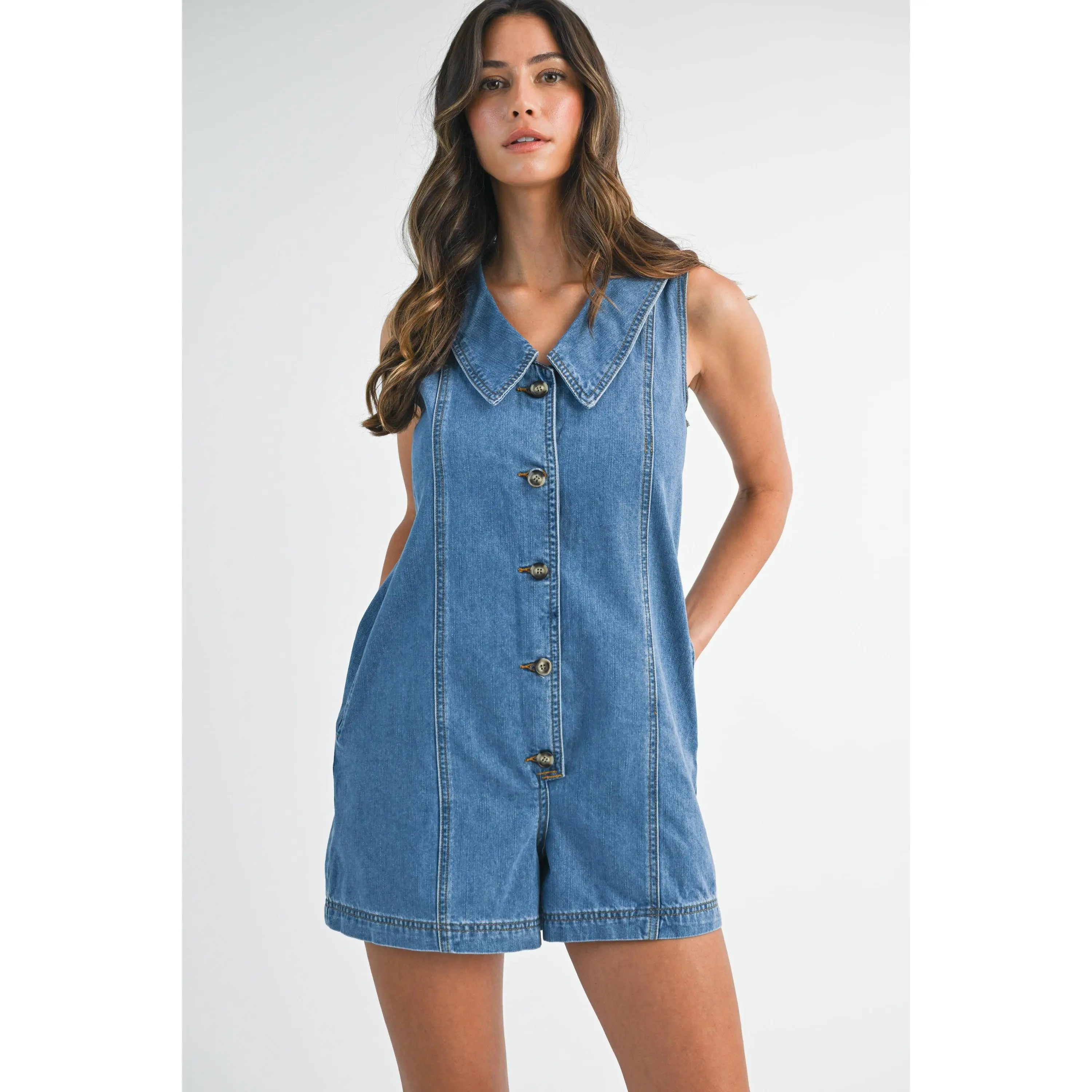 Diana Denim Romper