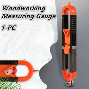 1 Pack Precise Contour Scribe Tool with 2 Pencil, Upgrade Contour Measuring Tool with Adjustable Lock for Woodworking Finish Carpenter Automatic Retractable Tape