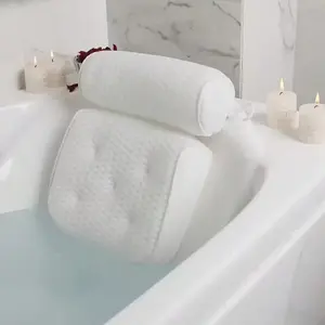 Waterproof Bath Pillow | 4D Breathable Mesh Bathtub Cushion for Neck, Head & Back | Spa Relaxation