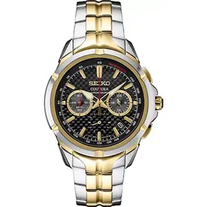 Seiko Coutura Quartz Chronograph 42.0 mm Black Dial Men's Watch (SSB434)