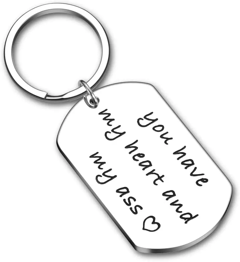 National Boyfriend Day Gifts Funny  for Boyfriend Girlfriend Boo Basket Stuffers for Him Her Sweetest Day  Valentines Birthday  for Husband Wife You Have My Heart Keychains