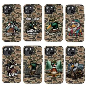 Old School Camo Southern Style, Camo Redneck Duck Themed Phone Case Premium Matte Texture, Protection, Shockproof, Anti-Drop, Anti-Fingerprint For IPhone 17-12, Pro Max, Pro Plus, and Samsung S25-22 Protection Safety